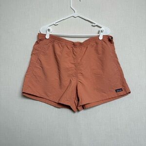 Patagonia Barely Baggies Shorts Womens XL Salmon Pink Nylon Athletic Hiking Runn